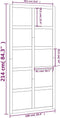 vidaXL - Schuifdeur - 100x1,8x214 - cm - massief - grenenhout
