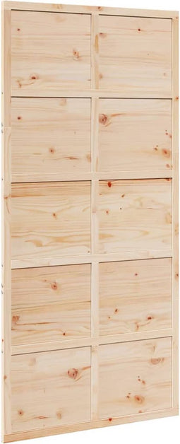 vidaXL - Schuifdeur - 100x208 - cm - massief - grenenhout