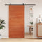 vidaXL - Schuifdeur - 100x208 - cm - massief - grenenhout - wasbruin
