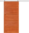 vidaXL - Schuifdeur - 100x208 - cm - massief - grenenhout - wasbruin