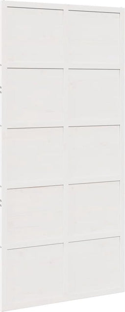 vidaXL - Schuifdeur - 100x208 - cm - massief - grenenhout - wit