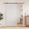 vidaXL - Schuifdeur - 100x208 - cm - massief - grenenhout - wit