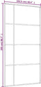 vidaXL - Schuifdeur - 102,5x205 - cm - ESG-glas - en - aluminium - zwart