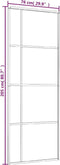 vidaXL - Schuifdeur - 102,5x205 - cm - ESG-glas - en - aluminium - zwart