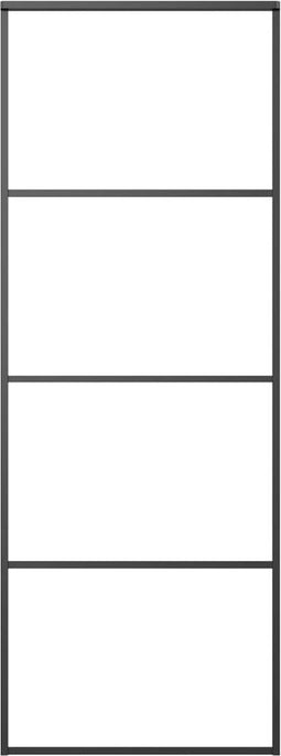 vidaXL - Schuifdeur - 102,5x205 - cm - ESG-glas - en - aluminium - wit