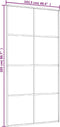 vidaXL - Schuifdeur - 102,5x205 - cm - ESG-glas - en - aluminium - wit