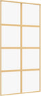 vidaXL - Schuifdeur - 102,5x205 - cm - helder - ESG-glas - en - aluminium - goudkleur