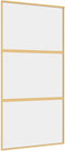 vidaXL - Schuifdeur - 102,5x205 - cm - helder - ESG-glas - en - aluminium - goudkleur