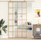 vidaXL - Schuifdeur - 102,5x205 - cm - helder - ESG-glas - en - aluminium - goudkleur