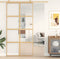 vidaXL - Schuifdeur - 102,5x205 - cm - helder - ESG-glas - en - aluminium - goudkleur