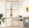 vidaXL - Schuifdeur - 102,5x205 - cm - helder - ESG-glas - en - aluminium - goudkleur