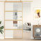 vidaXL - Schuifdeur - 102,5x205 - cm - helder - ESG-glas - en - aluminium - goudkleur