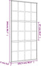 vidaXL - Schuifdeur - 102,5x205 - cm - helder - ESG-glas - en - aluminium - goudkleur