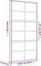 vidaXL - Schuifdeur - 102,5x205 - cm - helder - ESG-glas - en - aluminium - goudkleur