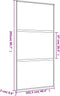 vidaXL - Schuifdeur - 102,5x205 - cm - helder - ESG-glas - en - aluminium - goudkleur