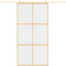 vidaXL - Schuifdeur - 102,5x205 - cm - helder - ESG-glas - en - aluminium - goudkleur