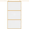 vidaXL - Schuifdeur - 102,5x205 - cm - helder - ESG-glas - en - aluminium - goudkleur
