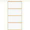 vidaXL - Schuifdeur - 102,5x205 - cm - helder - ESG-glas - en - aluminium - goudkleur