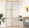 vidaXL - Schuifdeur - 102,5x205 - cm - mat - ESG-glas - en - aluminium - goudkleurig