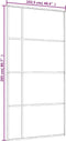 vidaXL - Schuifdeur - 102,5x205 - cm - mat - ESG-glas - en - aluminium - wit
