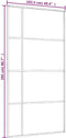 vidaXL - Schuifdeur - 102,5x205 - cm - mat - ESG-glas - en - aluminium - zwart