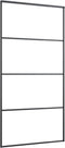 vidaXL - Schuifdeur - 102,5x205 - cm - mat - ESG-glas - en - aluminium - zwart