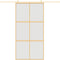 vidaXL - Schuifdeur - 102,5x205 - cm - mat - ESG-glas - en - aluminium - goudkleurig