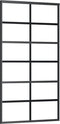 vidaXL - Schuifdeur - 102x205 - cm - ESG-glas - en - aluminium - zwart