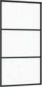 vidaXL - Schuifdeur - 102x205 - cm - ESG-glas - en - aluminium - zwart
