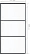 vidaXL - Schuifdeur - 102x205 - cm - ESG-glas - en - aluminium - zwart
