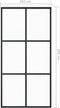 vidaXL - Schuifdeur - 102x205 - cm - ESG-glas - en - aluminium - zwart