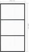 vidaXL - Schuifdeur - 102x205 - cm - ESG-glas - en - aluminium - zwart