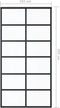 vidaXL - Schuifdeur - 102x205 - cm - ESG-glas - en - aluminium - zwart