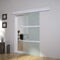 vidaXL - Schuifdeur - 178 - cm - glas - en - aluminium - zilverkleurig
