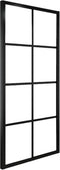 vidaXL - Schuifdeur - 76x205 - cm - aluminium - en - ESG-glas - zwart