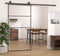 vidaXL - Schuifdeur - 76x205 - cm - aluminium - en - ESG-glas - zwart