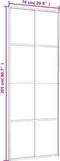 vidaXL - Schuifdeur - 76x205 - cm - aluminium - en - ESG-glas - zwart