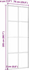 vidaXL - Schuifdeur - 76x205 - cm - aluminium - en - ESG-glas - zwart