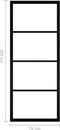 vidaXL - Schuifdeur - 76x205 - cm - aluminium - en - ESG-glas - zwart