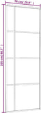 vidaXL - Schuifdeur - 76x205 - cm - ESG-glas - en - aluminium - wit