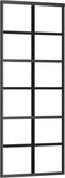 vidaXL - Schuifdeur - 76x205 - cm - ESG-glas - en - aluminium - zwart