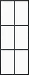 vidaXL - Schuifdeur - 76x205 - cm - ESG-glas - en - aluminium - zwart