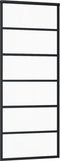 vidaXL - Schuifdeur - 76x205 - cm - ESG-glas - en - aluminium - zwart