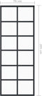 vidaXL - Schuifdeur - 76x205 - cm - ESG-glas - en - aluminium - zwart