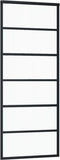 vidaXL - Schuifdeur - 76x205 - cm - ESG-glas - en - aluminium - zwart