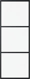vidaXL - Schuifdeur - 76x205 - cm - ESG-glas - en - aluminium - zwart