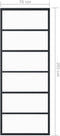 vidaXL - Schuifdeur - 76x205 - cm - ESG-glas - en - aluminium - zwart