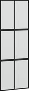 vidaXL - Schuifdeur - 76x205 - cm - gehard - glas - en - aluminium - zwart