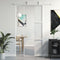 vidaXL - Schuifdeur - 76x205 - cm - gehard - glas - en - aluminium - wit