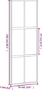 vidaXL - Schuifdeur - 76x205 - cm - gehard - glas - en - aluminium - zwart